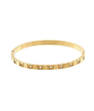 Stainless Steel Starline Spark Hinged Bangle Bracelet-230 Jewelry-GS JEWELRY-Coastal Bloom Boutique, find the trendiest versions of the popular styles and looks Located in Indialantic, FL