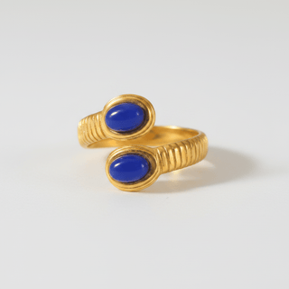 Stainless Steel Vulgari Wrap Ring - Sapphire