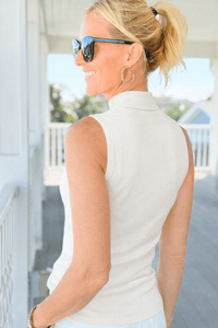 Standing Tall Sleeveless Turtleneck Sweater - Ivory