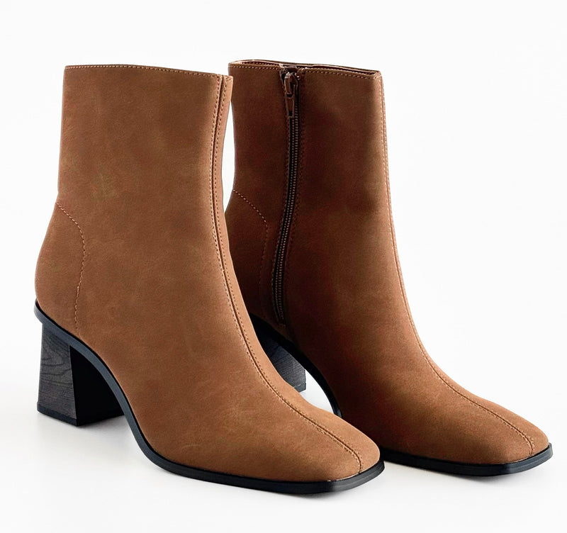Staple Square Toe Ankle Boots-250 Shoes-Oasis Society-Coastal Bloom Boutique, find the trendiest versions of the popular styles and looks Located in Indialantic, FL
