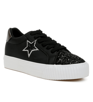 Star Platform Lace Up Sneakers