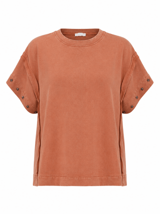 Star Studded Italian Top- Rust
