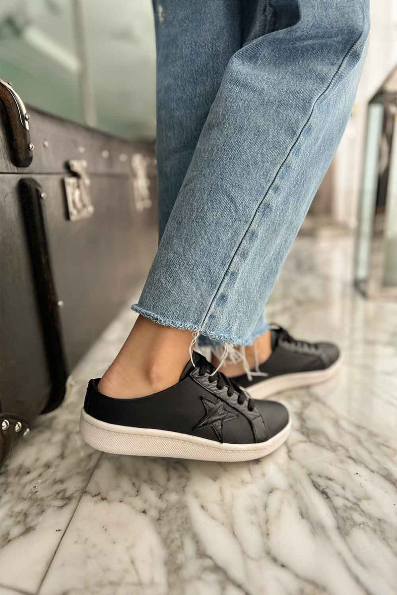 CB Star Mule Sneakers - Black Star/Black-250 Shoes-PMK Shoes-Coastal Bloom Boutique, find the trendiest versions of the popular styles and looks Located in Indialantic, FL