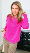 Starlight Studded Knit Sweater-140 Sweaters-Rousseau-Coastal Bloom Boutique, find the trendiest versions of the popular styles and looks Located in Indialantic, FL