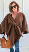 Starlight Wrap Italian Shawl-Brown-150 Cardigans/Layers-SEE YOU IN ROME-Coastal Bloom Boutique, find the trendiest versions of the popular styles and looks Located in Indialantic, FL