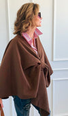 Starlight Wrap Italian Shawl-Brown-150 Cardigans/Layers-SEE YOU IN ROME-Coastal Bloom Boutique, find the trendiest versions of the popular styles and looks Located in Indialantic, FL