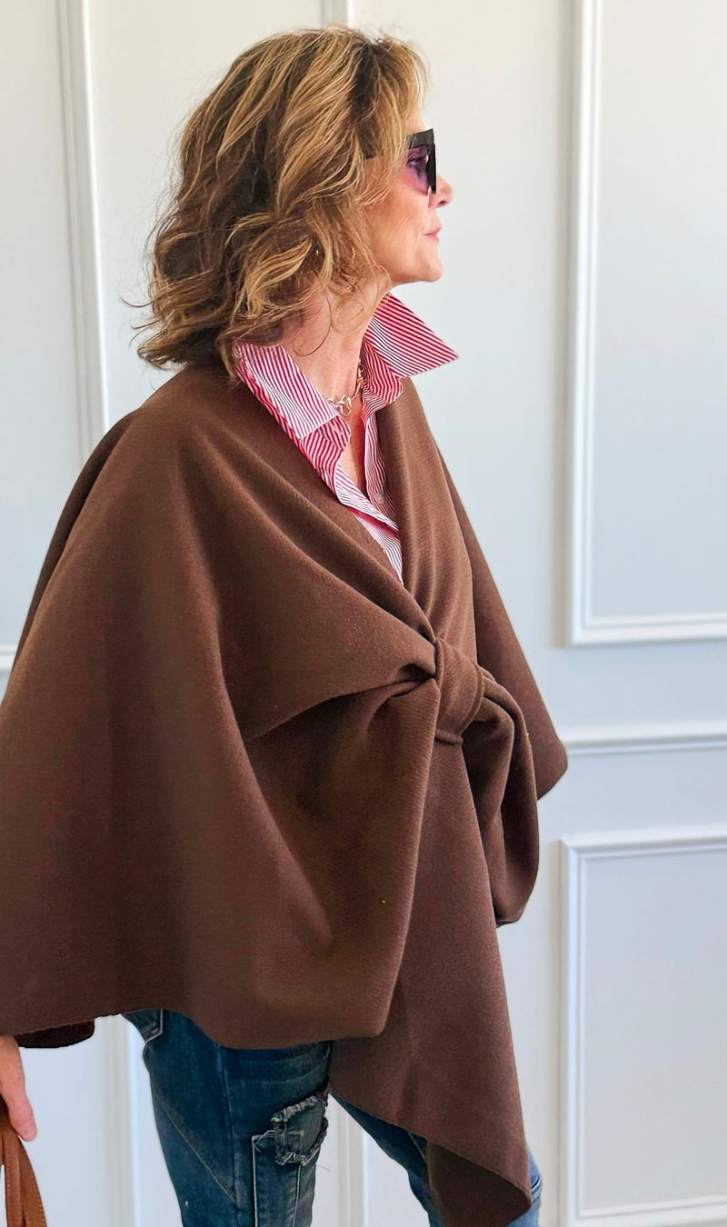Starlight Wrap Italian Shawl-Brown-150 Cardigans/Layers-SEE YOU IN ROME-Coastal Bloom Boutique, find the trendiest versions of the popular styles and looks Located in Indialantic, FL