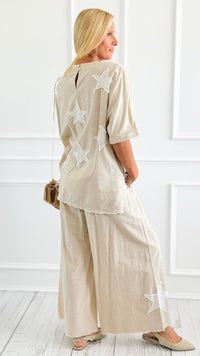 Starlit Comfort Relaxed Set-210 Loungewear/Sets-Blue Velvet-Coastal Bloom Boutique, find the trendiest versions of the popular styles and looks Located in Indialantic, FL