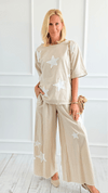 Starlit Comfort Relaxed Set-210 Loungewear/Sets-Blue Velvet-Coastal Bloom Boutique, find the trendiest versions of the popular styles and looks Located in Indialantic, FL