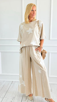 Starlit Comfort Relaxed Set-210 Loungewear/Sets-Blue Velvet-Coastal Bloom Boutique, find the trendiest versions of the popular styles and looks Located in Indialantic, FL