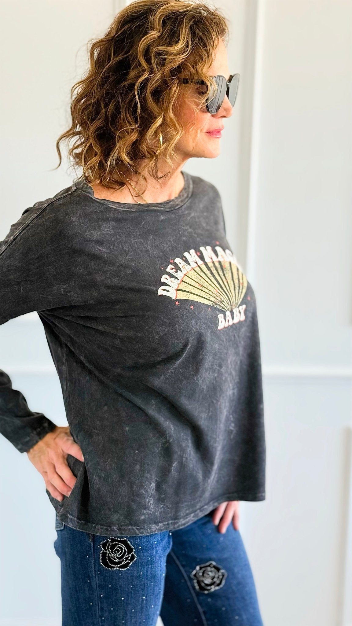 Starlit Dreams Top-130 Long Sleeve Tops-ROUSSEAU-Coastal Bloom Boutique, find the trendiest versions of the popular styles and looks Located in Indialantic, FL