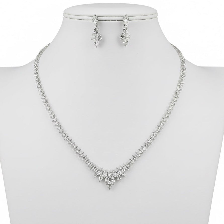 Starlit Grace Necklace & Earring Set-230 Jewelry-NYW-Coastal Bloom Boutique, find the trendiest versions of the popular styles and looks Located in Indialantic, FL