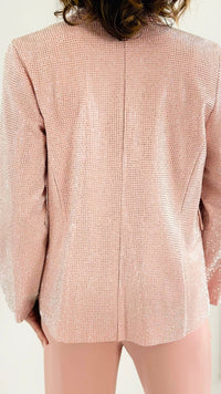 Starlit Open Front Blazer - Pink-160 Jackets-7Mango7-Coastal Bloom Boutique, find the trendiest versions of the popular styles and looks Located in Indialantic, FL