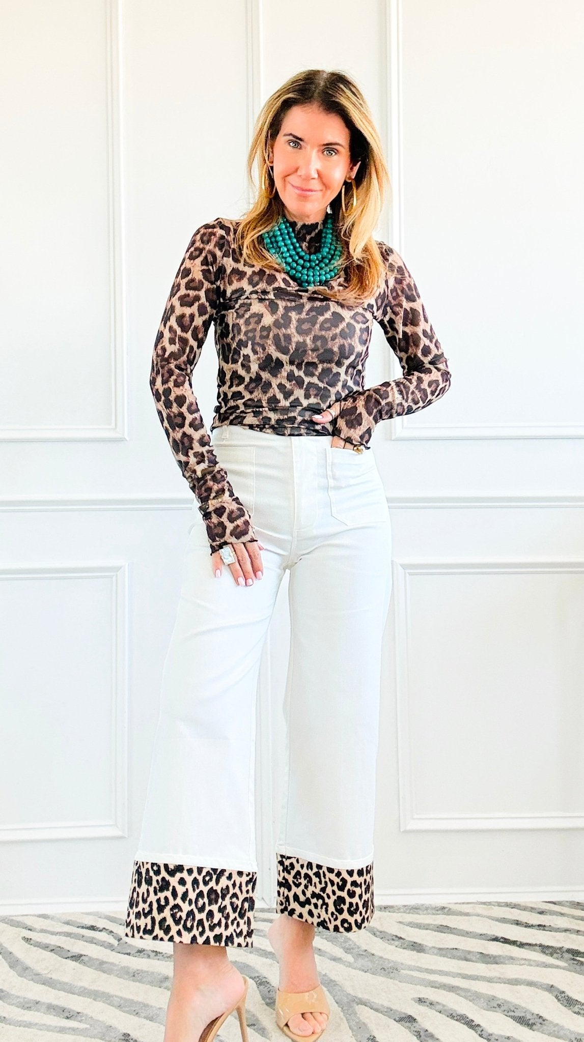 Statement Hem Pants -  Off White