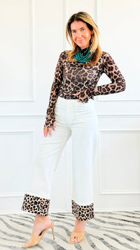 Statement Hem Pants -  Off White