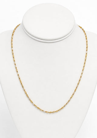 Sterling Silver Two Tone Sculpted Link Necklace