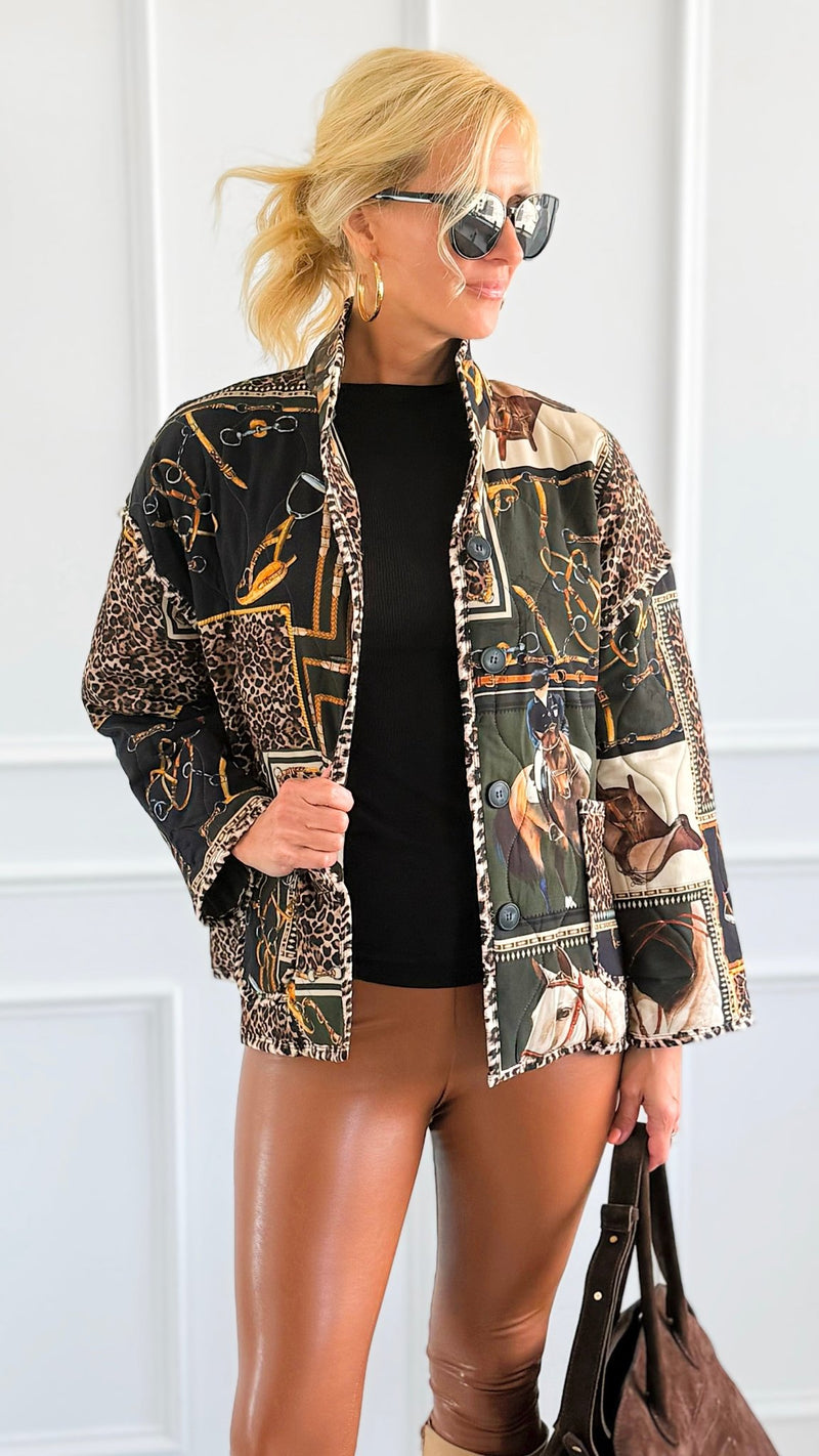 Stirrup & Reins Italian Jacket-160 Jackets-SIERRA S.R.L.-Coastal Bloom Boutique, find the trendiest versions of the popular styles and looks Located in Indialantic, FL