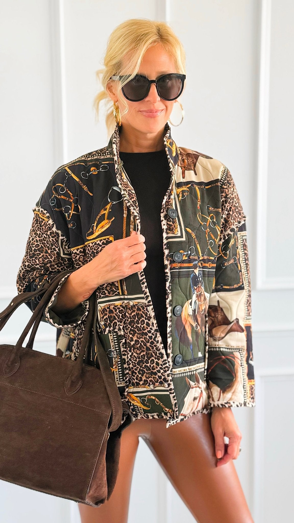 Stirrup & Reins Italian Jacket-160 Jackets-SIERRA S.R.L.-Coastal Bloom Boutique, find the trendiest versions of the popular styles and looks Located in Indialantic, FL