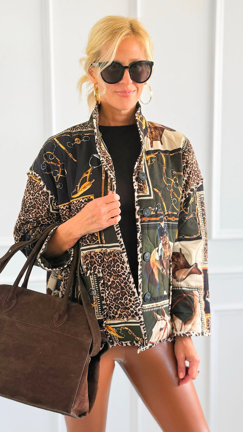 Stirrup & Reins Italian Jacket-160 Jackets-SIERRA S.R.L.-Coastal Bloom Boutique, find the trendiest versions of the popular styles and looks Located in Indialantic, FL