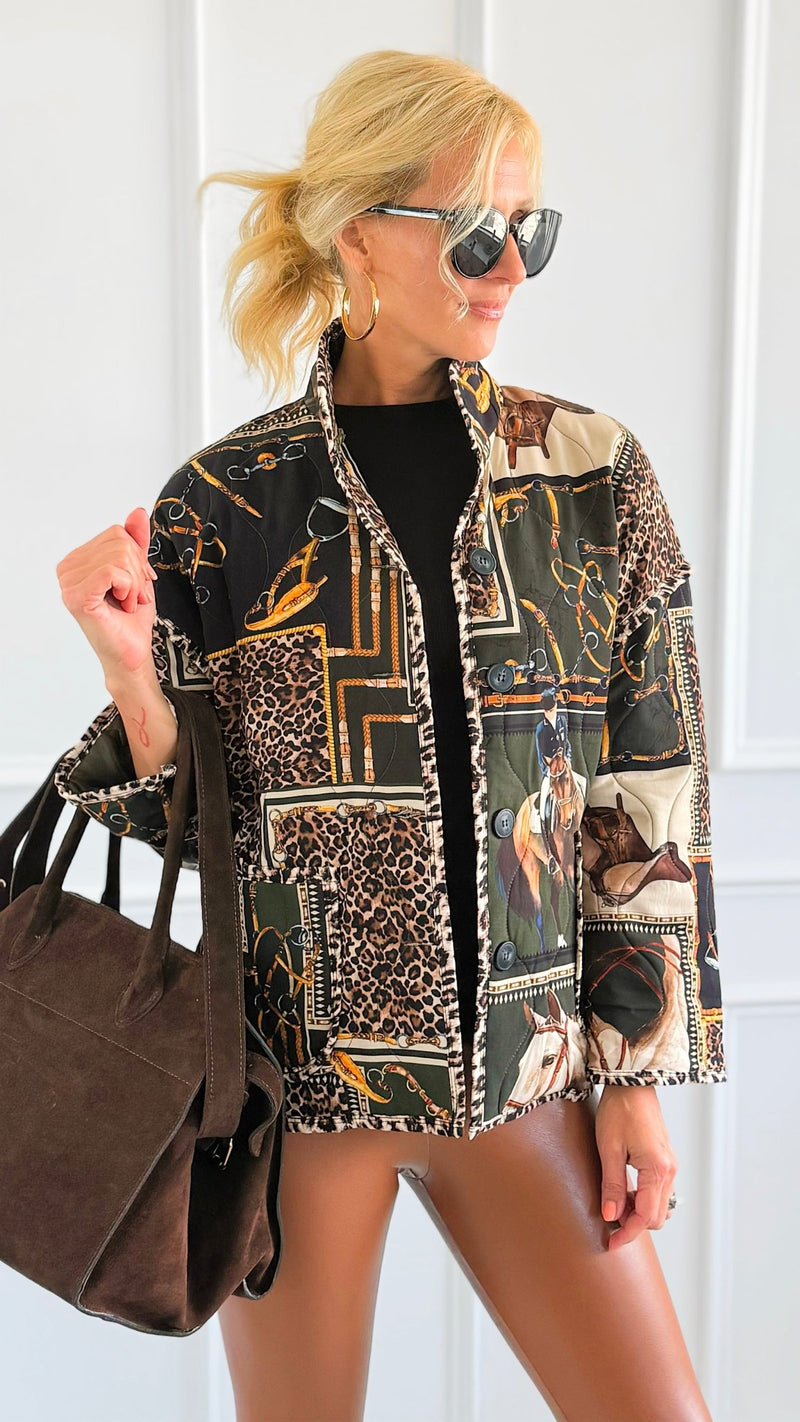 Stirrup & Reins Italian Jacket-160 Jackets-SIERRA S.R.L.-Coastal Bloom Boutique, find the trendiest versions of the popular styles and looks Located in Indialantic, FL