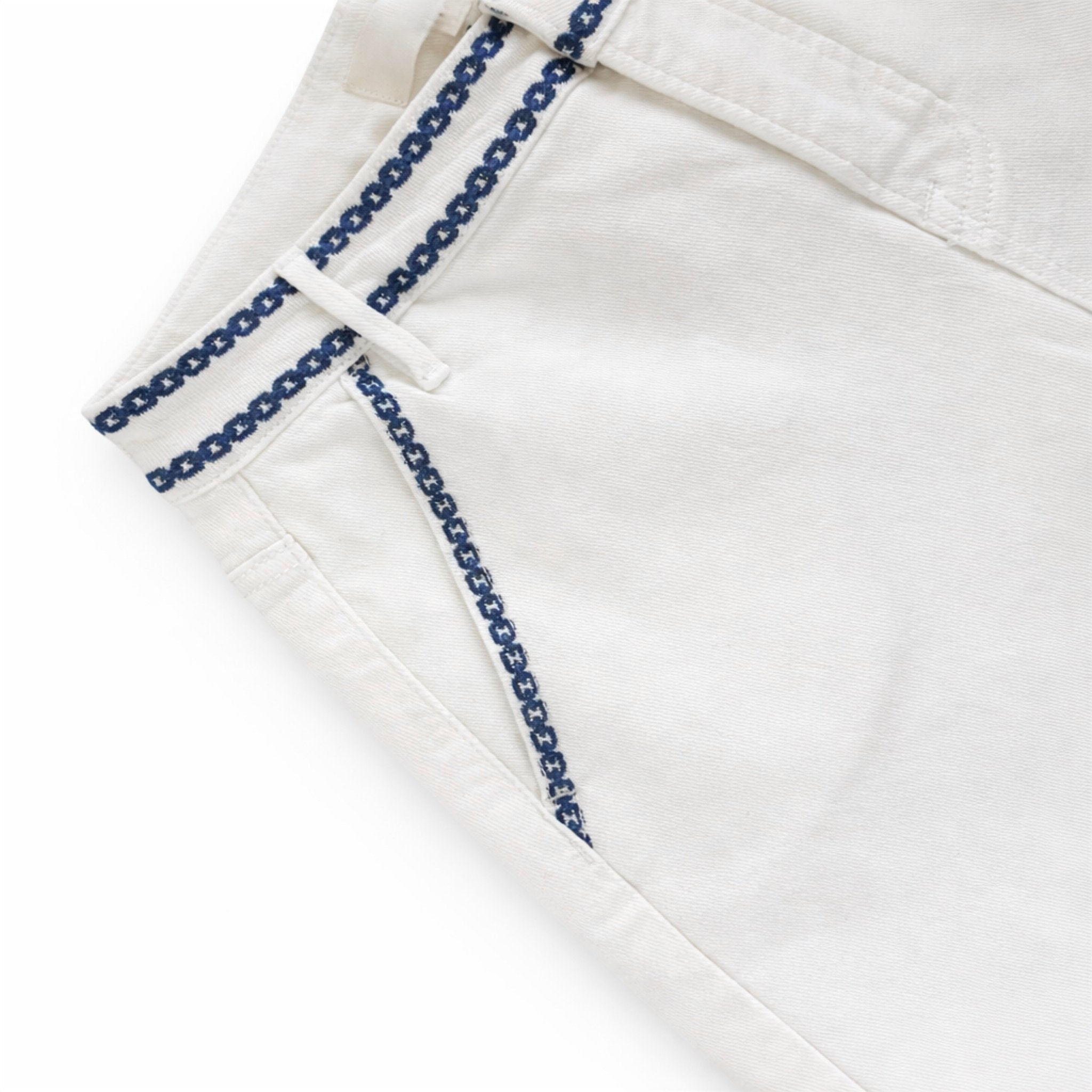 Stitched Trim Wide Leg Pants