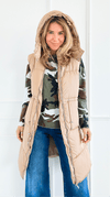 Street Stroll Puffer Long Vest-150 Cardigans/Layers-IRIS-Coastal Bloom Boutique, find the trendiest versions of the popular styles and looks Located in Indialantic, FL