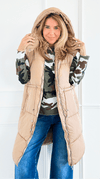 Street Stroll Puffer Long Vest-150 Cardigans/Layers-IRIS-Coastal Bloom Boutique, find the trendiest versions of the popular styles and looks Located in Indialantic, FL