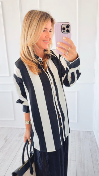 Stripe Button Down Top