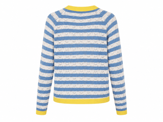 Striped Button Front Knit Cardigan