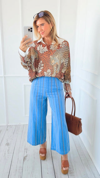 Striped Crop Pants