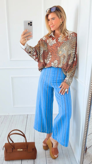 Striped Crop Pants