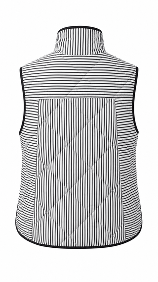 Striped Quilted Puffer Vest