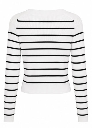 Striped Rib Knit Button Front Shirt