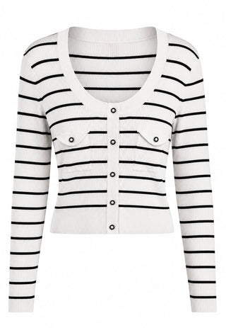 Striped Rib Knit Button Front Shirt