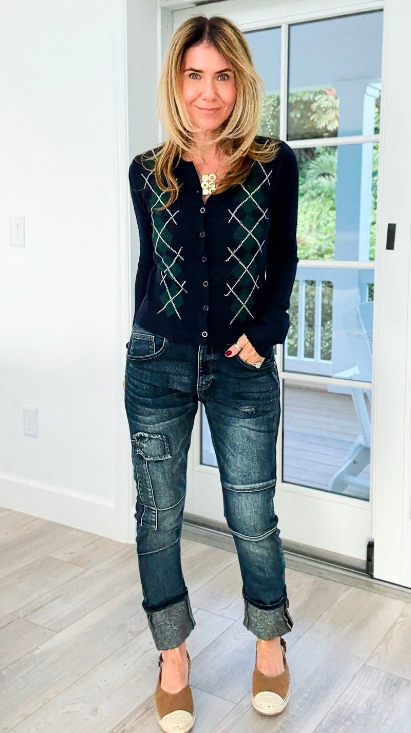 Structured Edge Denim Pant-100 Pants-DIPINTO DI BLU-Coastal Bloom Boutique, find the trendiest versions of the popular styles and looks Located in Indialantic, FL