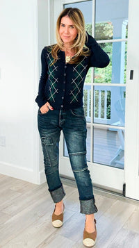 Structured Edge Denim Pant-100 Pants-DIPINTO DI BLU-Coastal Bloom Boutique, find the trendiest versions of the popular styles and looks Located in Indialantic, FL