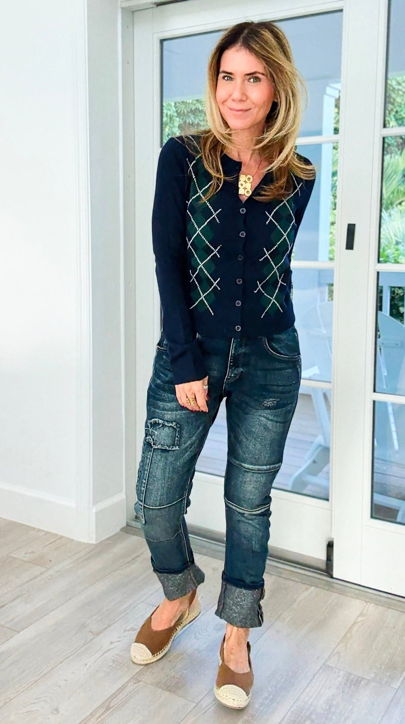 Structured Edge Denim Pant-100 Pants-DIPINTO DI BLU-Coastal Bloom Boutique, find the trendiest versions of the popular styles and looks Located in Indialantic, FL