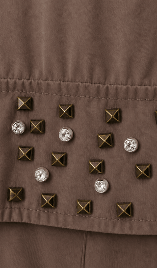 Studded Socialite Italian Short- Brown