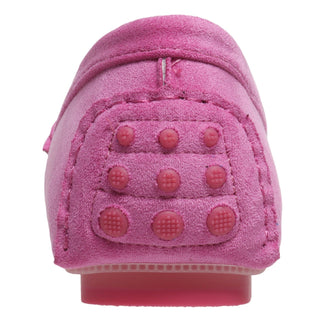Suede Horsebit Driving Loafers - Fuchsia