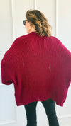 Sugar High Italian Cardigan- Burgundy-150 Cardigans/Layers-Italianissimo-Coastal Bloom Boutique, find the trendiest versions of the popular styles and looks Located in Indialantic, FL