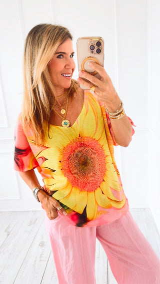 Sunburst Glow Italian Monaco Top