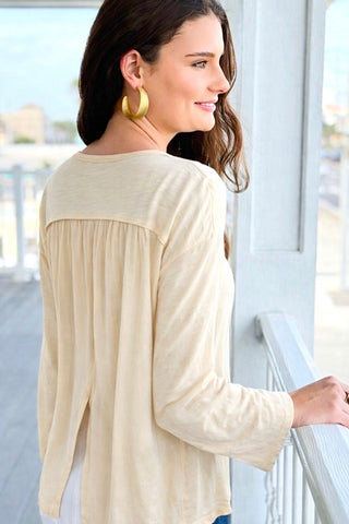 Sunday Brunch Asymmetric Woven Top