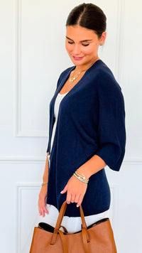Sunday Italian Modal Cardigan- Navy-150 Cardigan Layers-Italianissimo-Coastal Bloom Boutique, find the trendiest versions of the popular styles and looks Located in Indialantic, FL