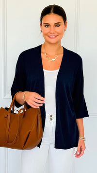 Sunday Italian Modal Cardigan- Navy-150 Cardigan Layers-Italianissimo-Coastal Bloom Boutique, find the trendiest versions of the popular styles and looks Located in Indialantic, FL