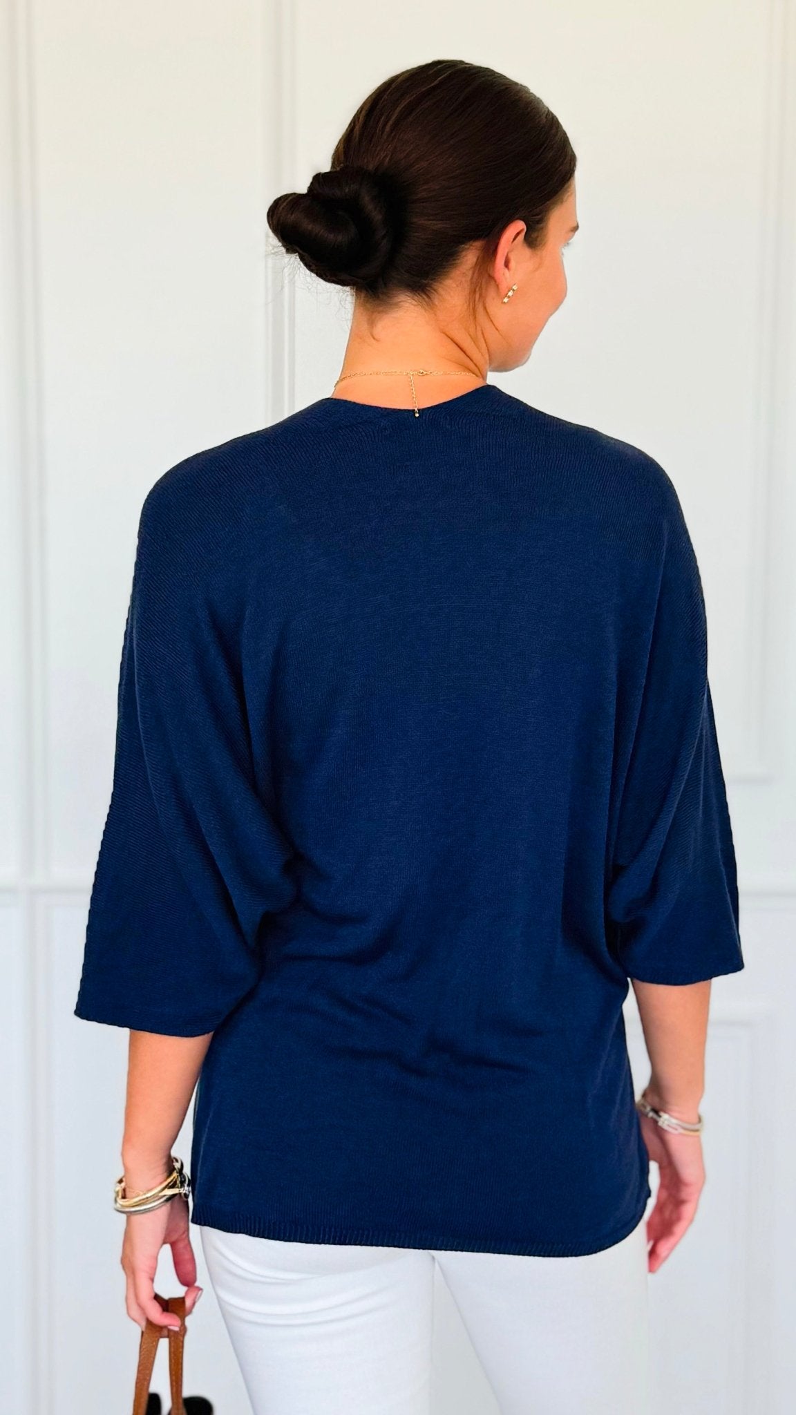 Sunday Italian Modal Cardigan- Navy-150 Cardigan Layers-Italianissimo-Coastal Bloom Boutique, find the trendiest versions of the popular styles and looks Located in Indialantic, FL