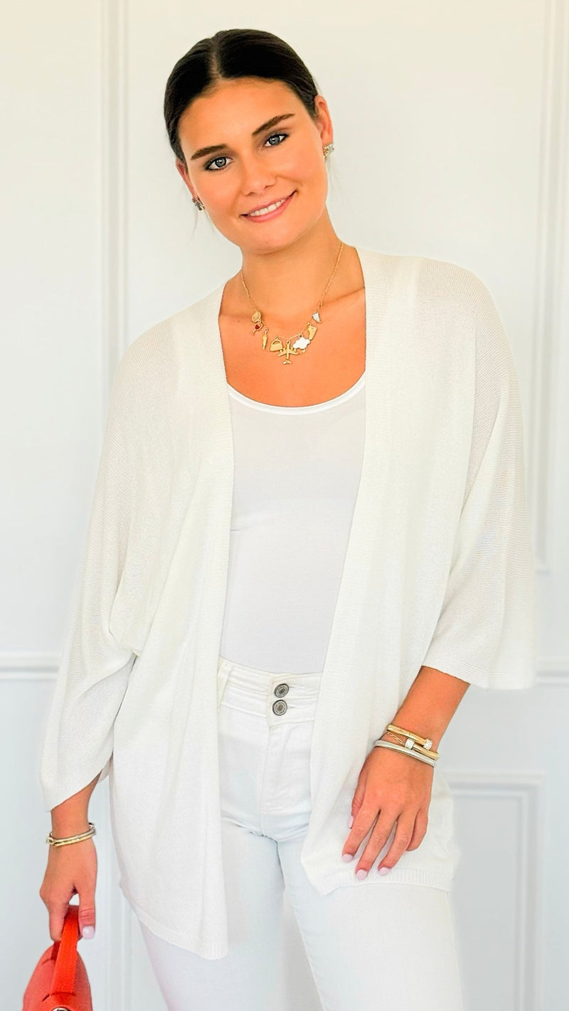 Sunday Italian Modal Cardigan- Off White-150 Cardigan Layers-Italianissimo-Coastal Bloom Boutique, find the trendiest versions of the popular styles and looks Located in Indialantic, FL