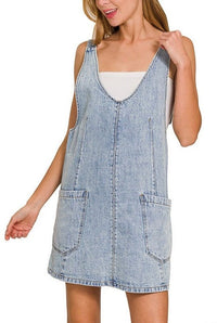 Sunday Stroll Denim Overall Dress