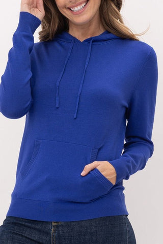 Sunday Stroll Sweater Hoodie - Royal Blue
