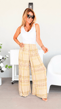 Sunlit Stroll Piega Italian Pleated Pants