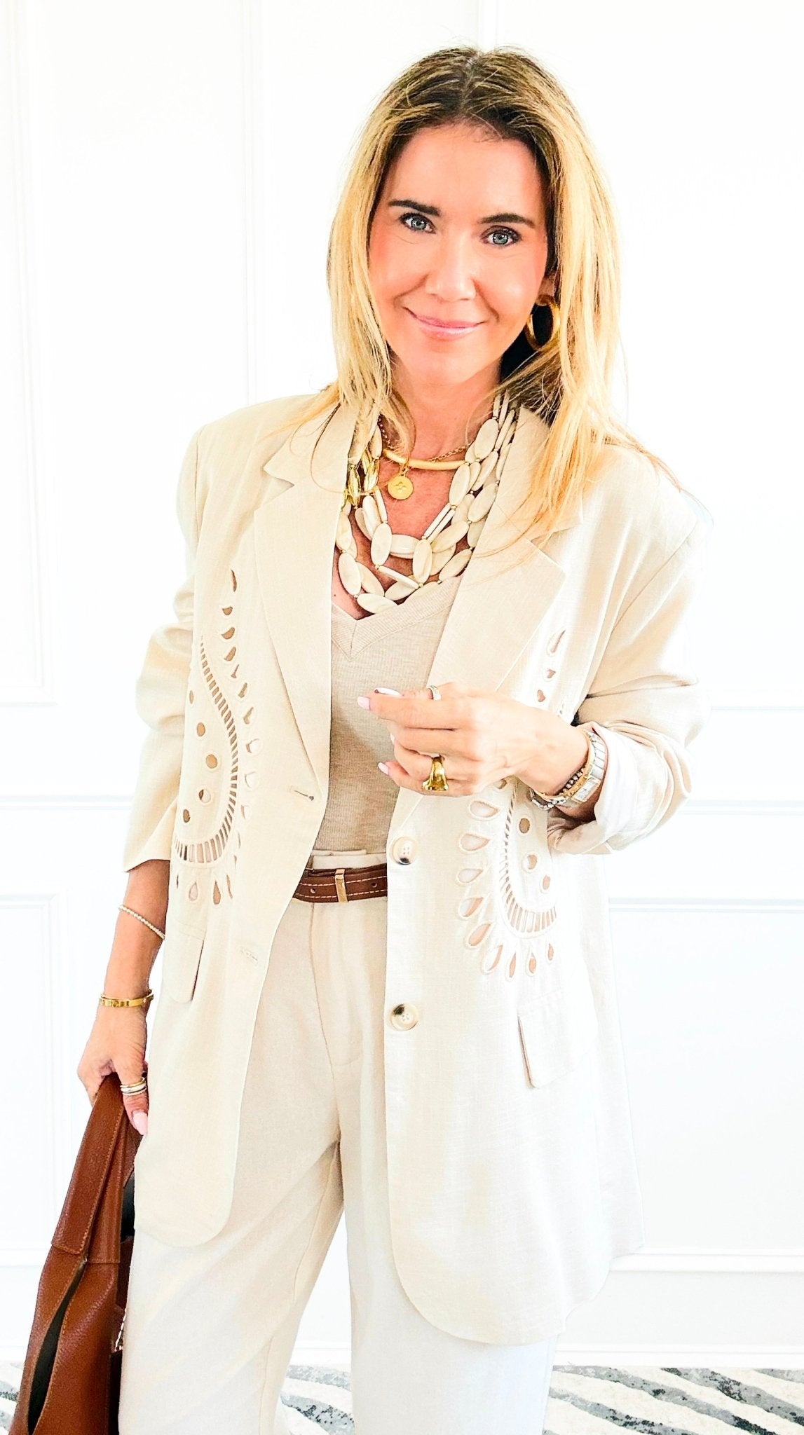 Sunset Eyelet Blazer